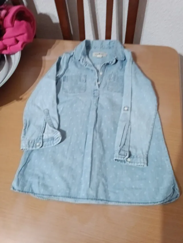 Vestido niña mariquitas rosa