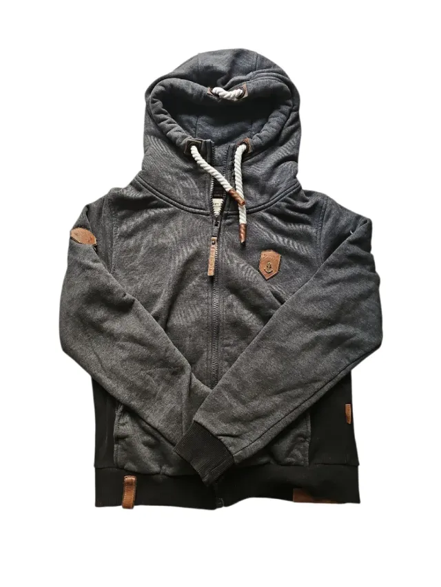 Felpa Naketano Zip Collo Alto Grigia S