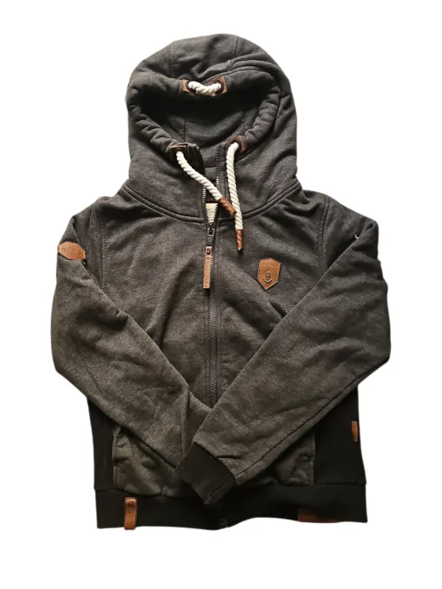 Felpa Naketano Zip Collo Alto Grigia S