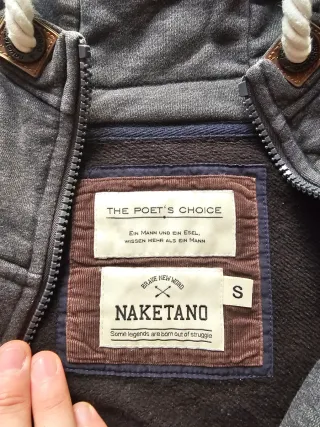 Felpa Naketano Zip Collo Alto Grigia S