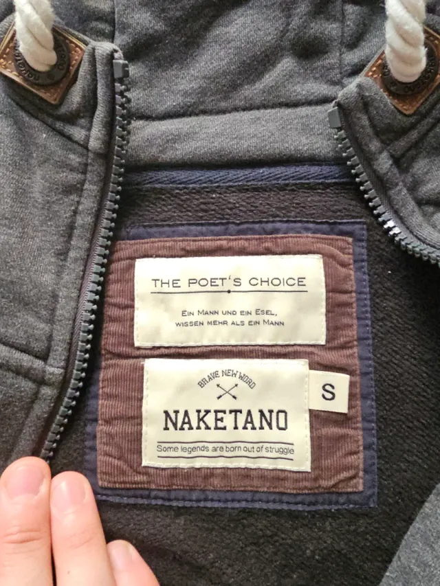 Felpa Naketano Zip Collo Alto Grigia S