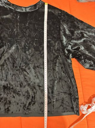 velvet black vintage top/blouse one size