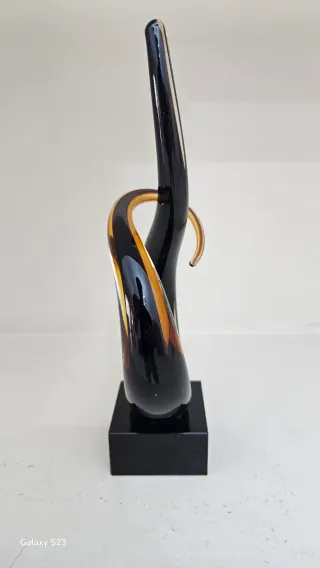 Scultura nodo amore vetro calcedonio di murano