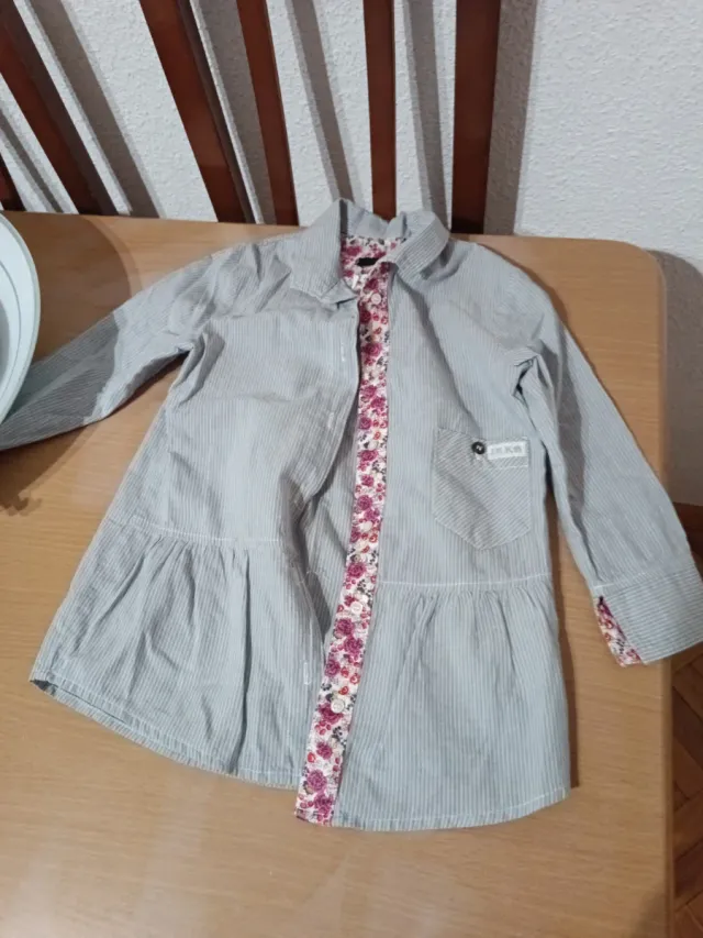 Vestido niña manga larga con corazones