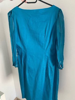 Vestido Kahyra Azul con Bordado Negro Talla L