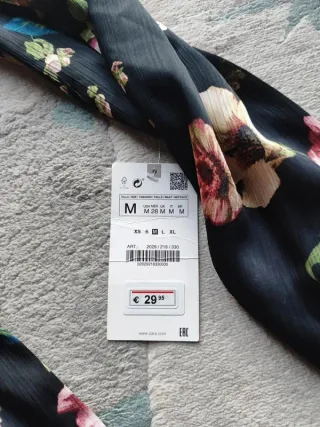 Mono Vestido Zara Floral Talla M Nuevo