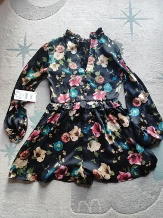 Mono Vestido Zara Floral Talla M Nuevo