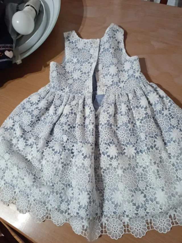Vestido niña encaje blanco