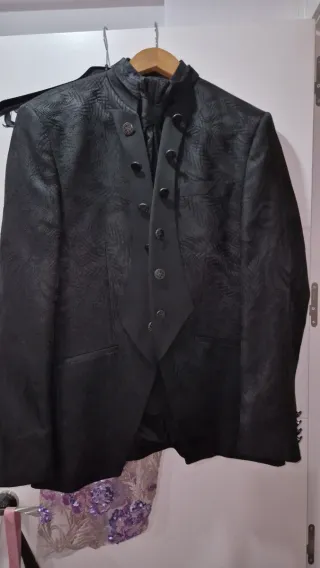 Traje de alta costura hombre negro