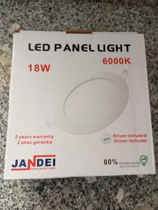 2 Lámparas LED Empotrables Circular Jandei 18W