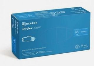 CONFEZIONE DA 100 GUANTI IN NITRILE TAGLIA M nuova