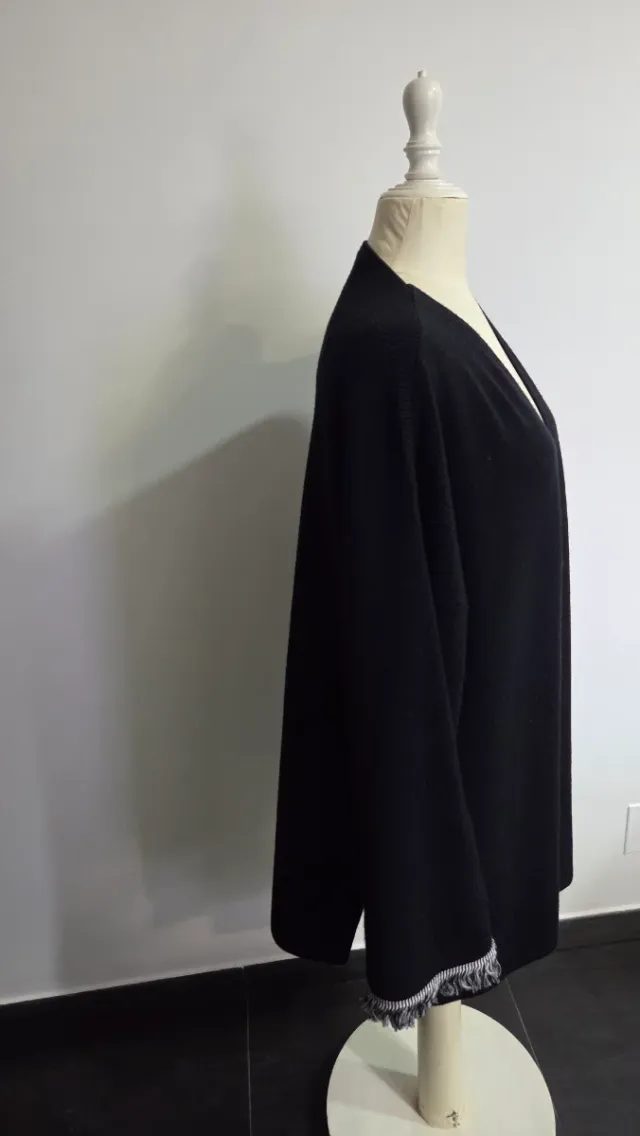 Chaqueta de punto negra