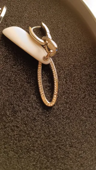 Collana Fossil acciaio e bianco