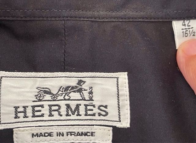 Camisa Hermès Negra Talla 42