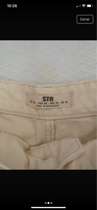 Pantalón cargo beige