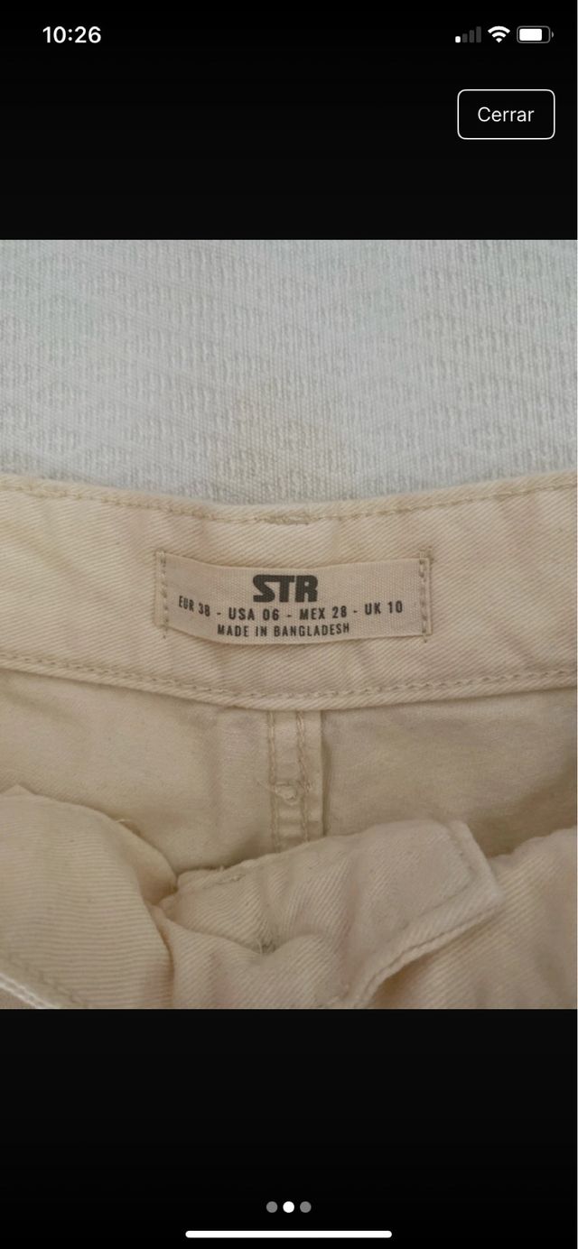 Pantalón cargo beige