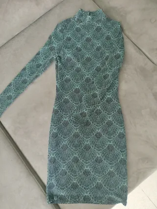 Vestido Fiesta River Island Negro y Verde