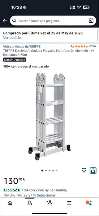 Escalera articulada plegable 4.4m