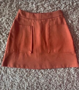 Falda mini Zara color teja