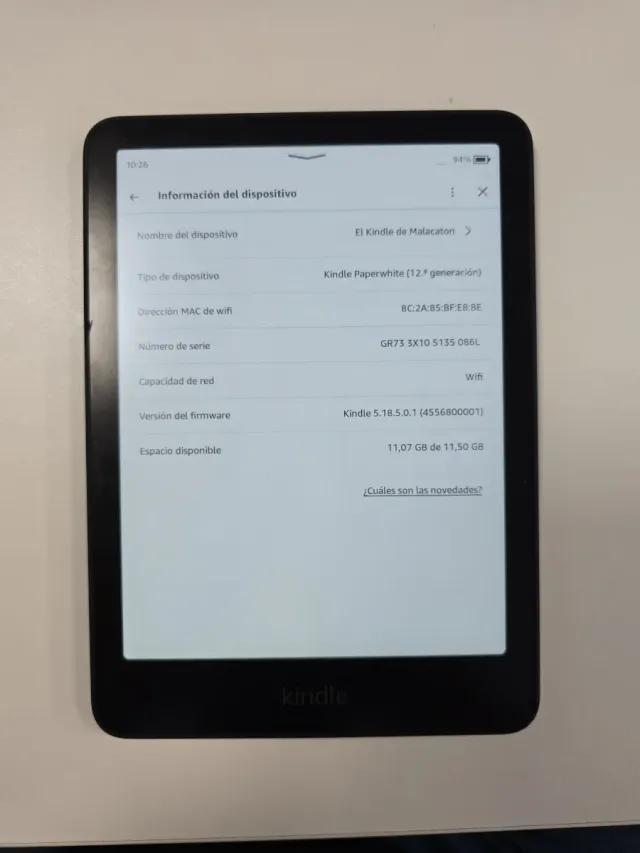 Kindle Paperwhite 12ª Gen 16GB Negro