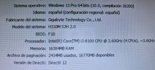 PC i3 8100 8 GEN-16GB RAM-SSD 256GB-HDD 1TB-W11