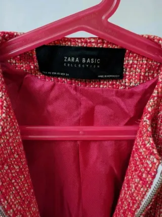 Cappotto tweed rosa Zara - nuovo
