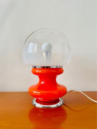 Lampada vintage Space Age arancione