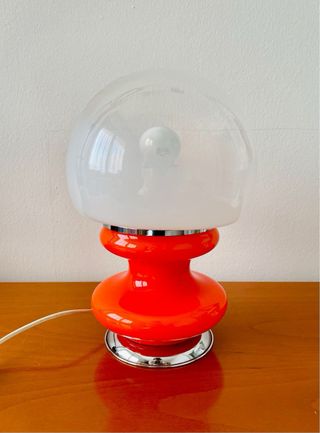 Lampada vintage Space Age arancione