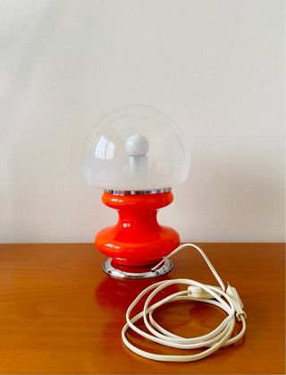 Lampada vintage Space Age arancione