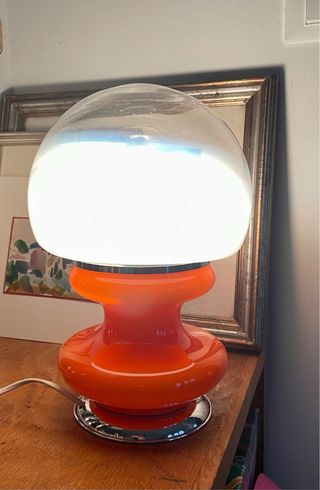 Lampada vintage Space Age arancione