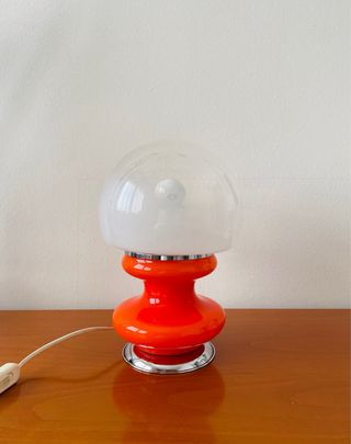 Lampada vintage Space Age arancione