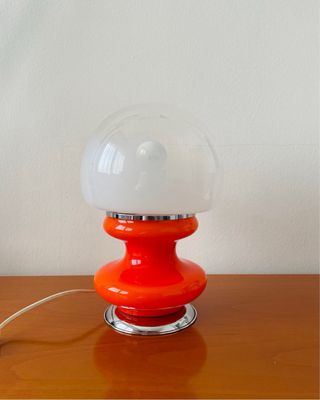 Lampada vintage Space Age arancione