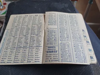 Calendario Selección Española Suiza 1957