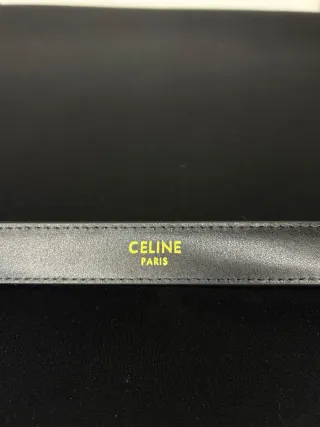 Cintura Celine Nera con Fibbia Oro