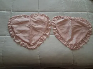 Coppia federe cuscino a cuore