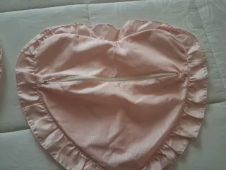 Coppia federe cuscino a cuore