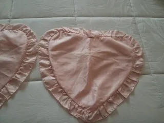 Coppia federe cuscino a cuore