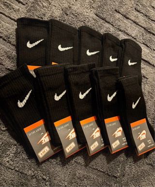 10x Calzini Nike Taglia 36-40 Neri