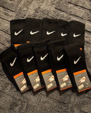10x Calzini Nike Taglia 36-40 Neri