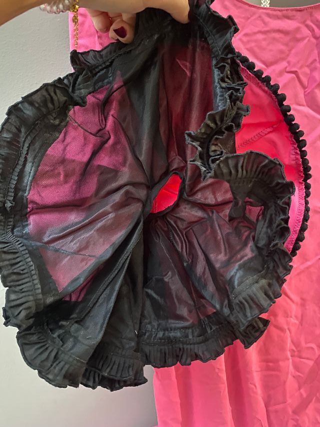 Vestido Flamenca Rosa y Negro