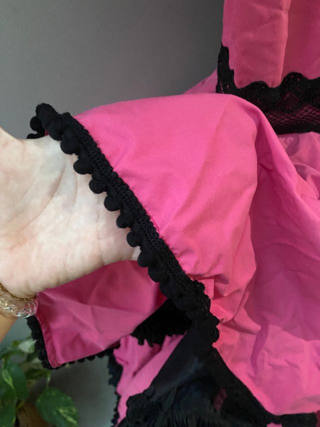 Vestido Flamenca Rosa y Negro