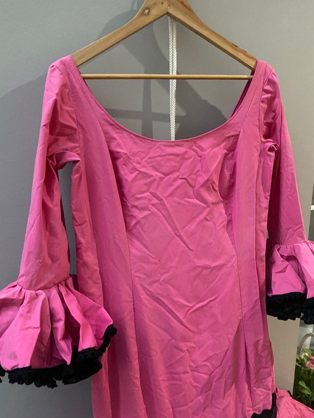 Vestido Flamenca Rosa y Negro