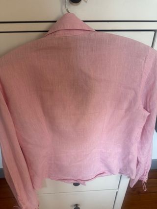 Camisa rosa manga larga