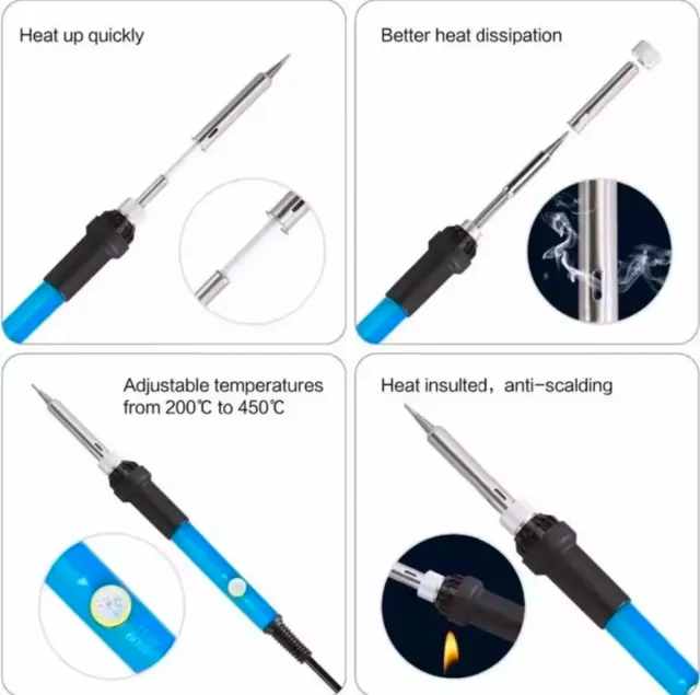 Soldador Eléctrico Temperatura Ajustable