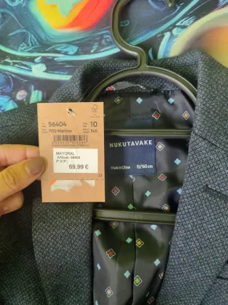 Americana niño talla 9-10 (140cm)azul marino