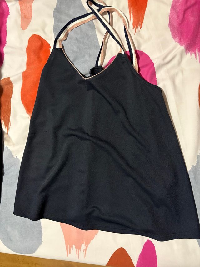 Top tirantes cruzados Cache Cache azul marino