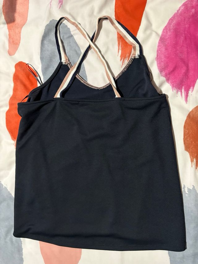 Top tirantes cruzados Cache Cache azul marino