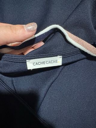 Top tirantes cruzados Cache Cache azul marino
