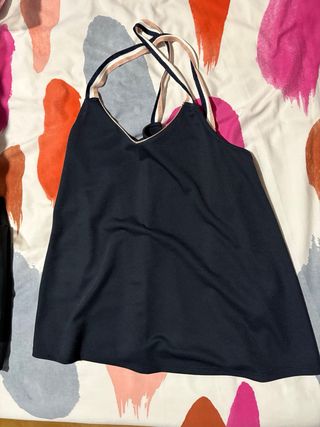 Top tirantes cruzados Cache Cache azul marino