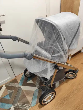 Carro Bebé Bebecar Gris Completo